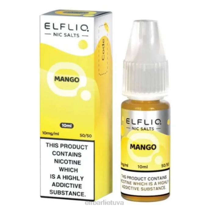 elfbar elfliq nic druskos - mango - 10ml-10 mg/ml 24L2188