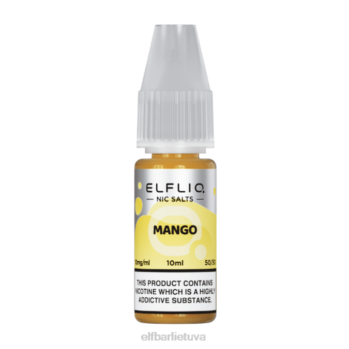 elfbar elfliq nic druskos - mango - 10ml-5mg 24L2187