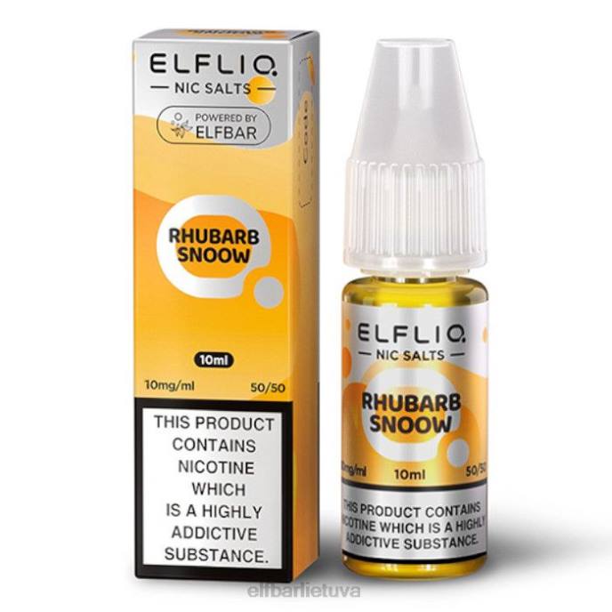 elfbar elfliq nic druskos - rabarbarų sniegas - 10ml-10 mg/ml 24L2171