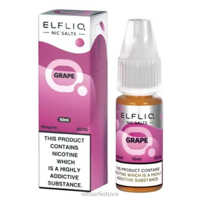 elfbar elfliq nic druskos - vynuogės - 10ml-5mg 24L2190