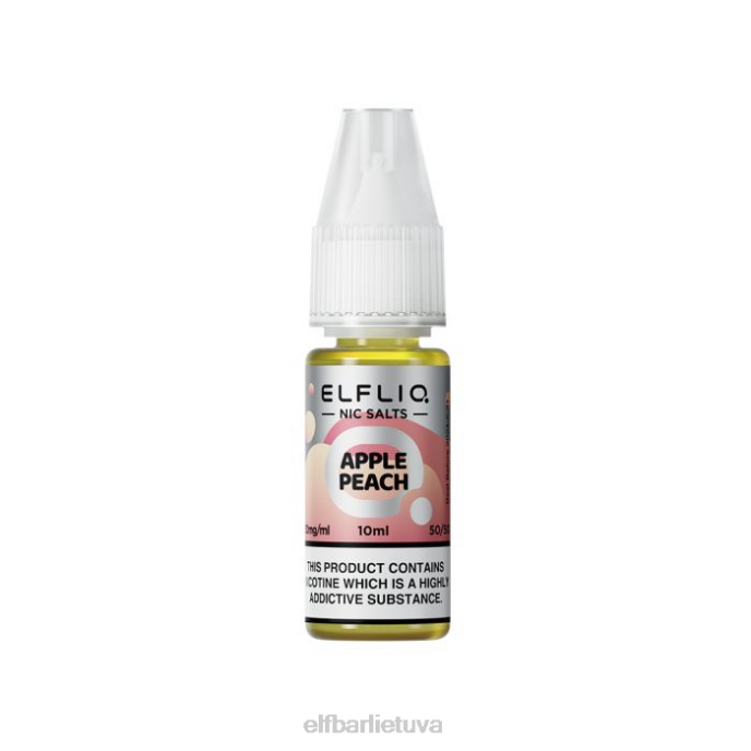 elfbar elfliq obuolių persikų nic druskos - 10ml-10 mg/ml 24L2219