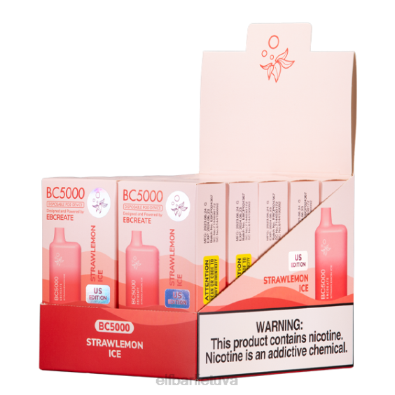 ELFBAR Strawlemon ice bc5000 vartotojas - 40mg - vienas R4XT51