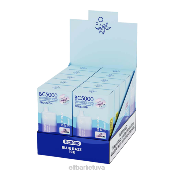 ELFBAR blue razz ice eb bc5000 vartotojas - vienkartinis - 40mg R4XT10