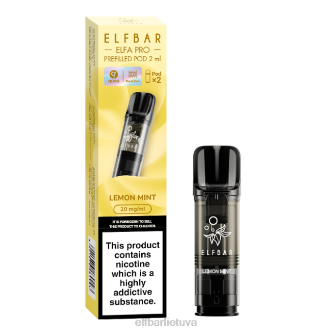 elfbar elfa pro užpildytos ankštys - 20 mg - 2 vnt 24L282 citrinų mėtų