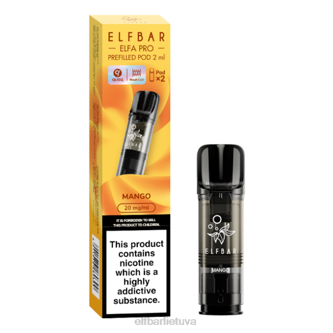 elfbar elfa pro užpildytos ankštys - 20 mg - 2 vnt 24L287 mango