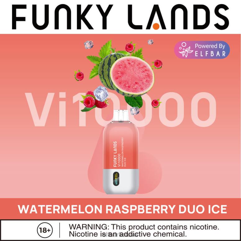 ELFBAR Funky Lands geriausio skonio vienkartinė vape vi10000 ledinė serija arbūzų ledas 6FJ44154