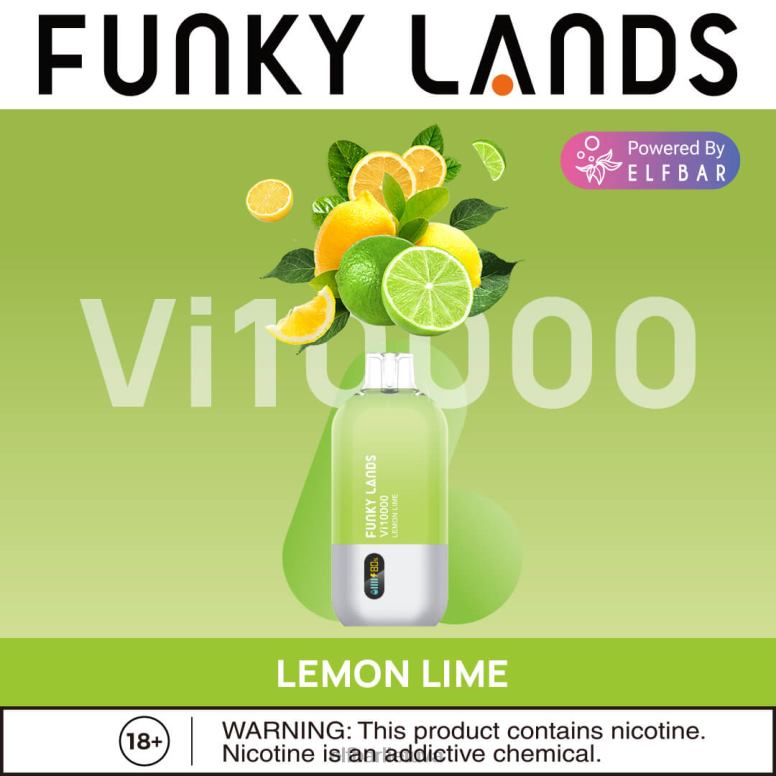 ELFBAR Funky Lands geriausio skonio vienkartinė vape vi10000 ledinė serija citrininis laimas 6FJ44153