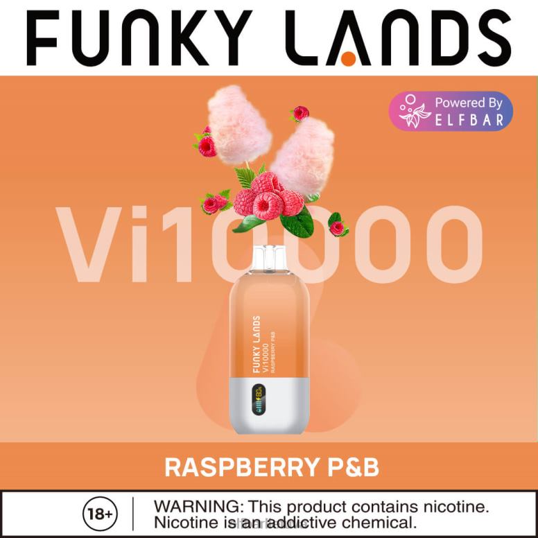 ELFBAR funky lands vienkartiniai vape vi10000 puffs aviečių p&b 6FJ44167