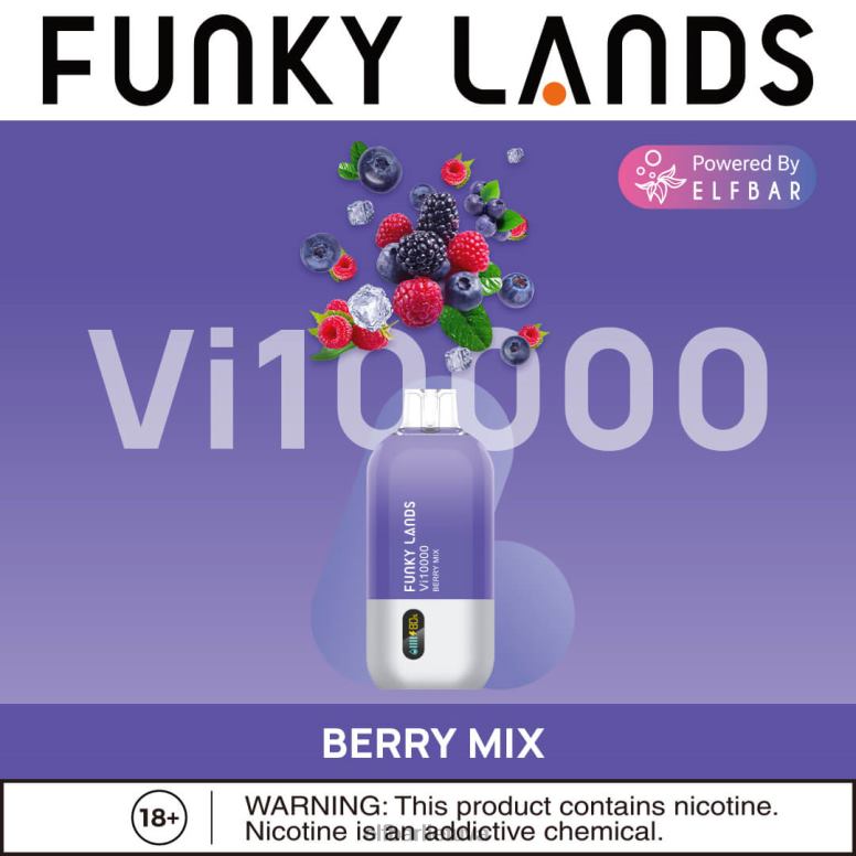 ELFBAR funky lands vienkartiniai vape vi10000 puffs uogų mišinys 6FJ44159