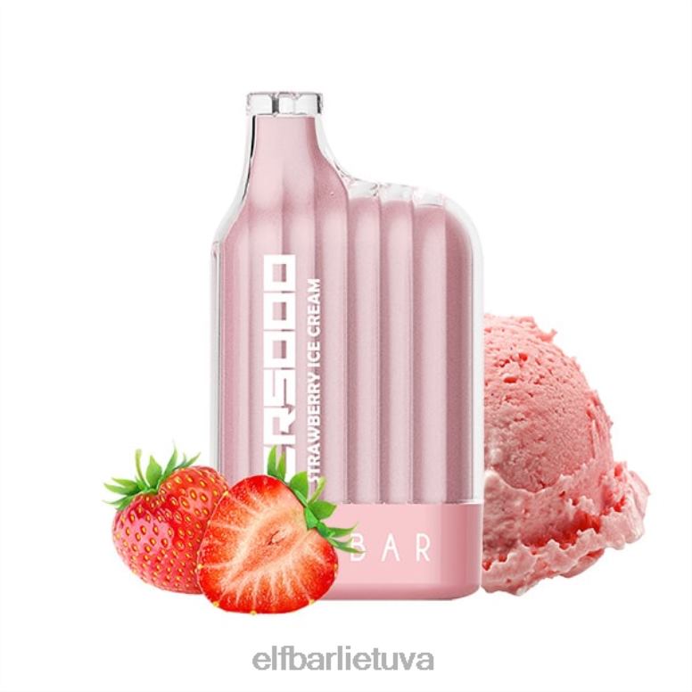 ELFBAR geriausio skonio vienkartinių vape cr5000 ledų serija braškiniai ledai 🍦 6FJ4423