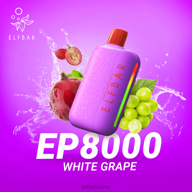 ELFBAR vienkartiniai vape nauji ep8000 pūstukai baltoji vynuogė 6FJ4473