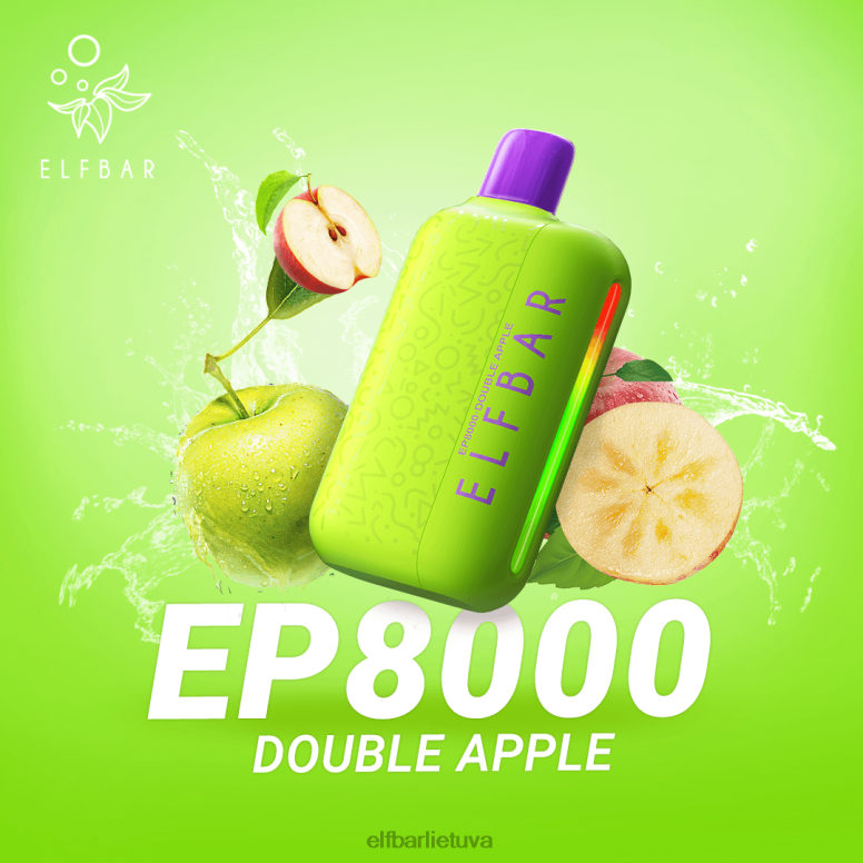 ELFBAR vienkartiniai vape nauji ep8000 pūstukai dvigubas obuolys 6FJ4472