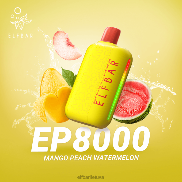 ELFBAR vienkartiniai vape nauji ep8000 pūstukai mango persikų arbūzas 6FJ4471