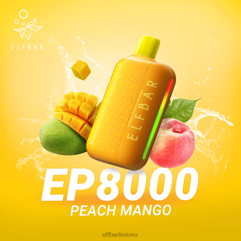 ELFBAR vienkartiniai vape nauji ep8000 pūstukai persikų mango 6FJ4474