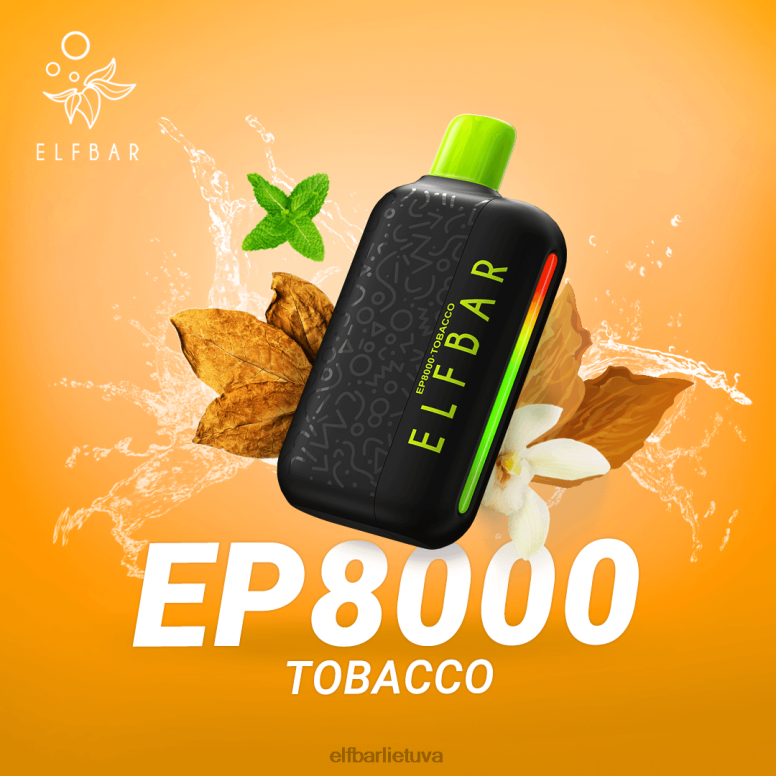 ELFBAR vienkartiniai vape nauji ep8000 pūstukai tabakas 6FJ4461