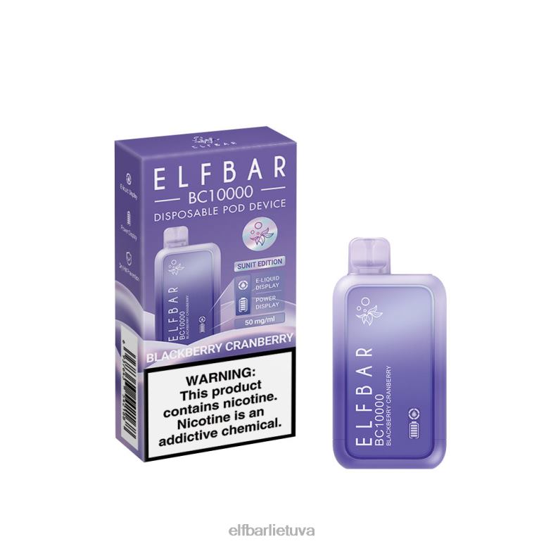 ELFBAR vienkartinis vape naujas bc10000 10000puffs gervuogių spanguolių 6FJ4435