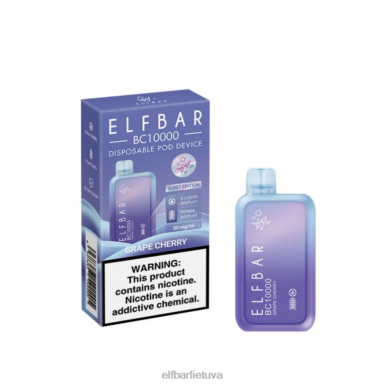 ELFBAR vienkartinis vape naujas bc10000 10000puffs vynuoginė vyšnia 6FJ4440